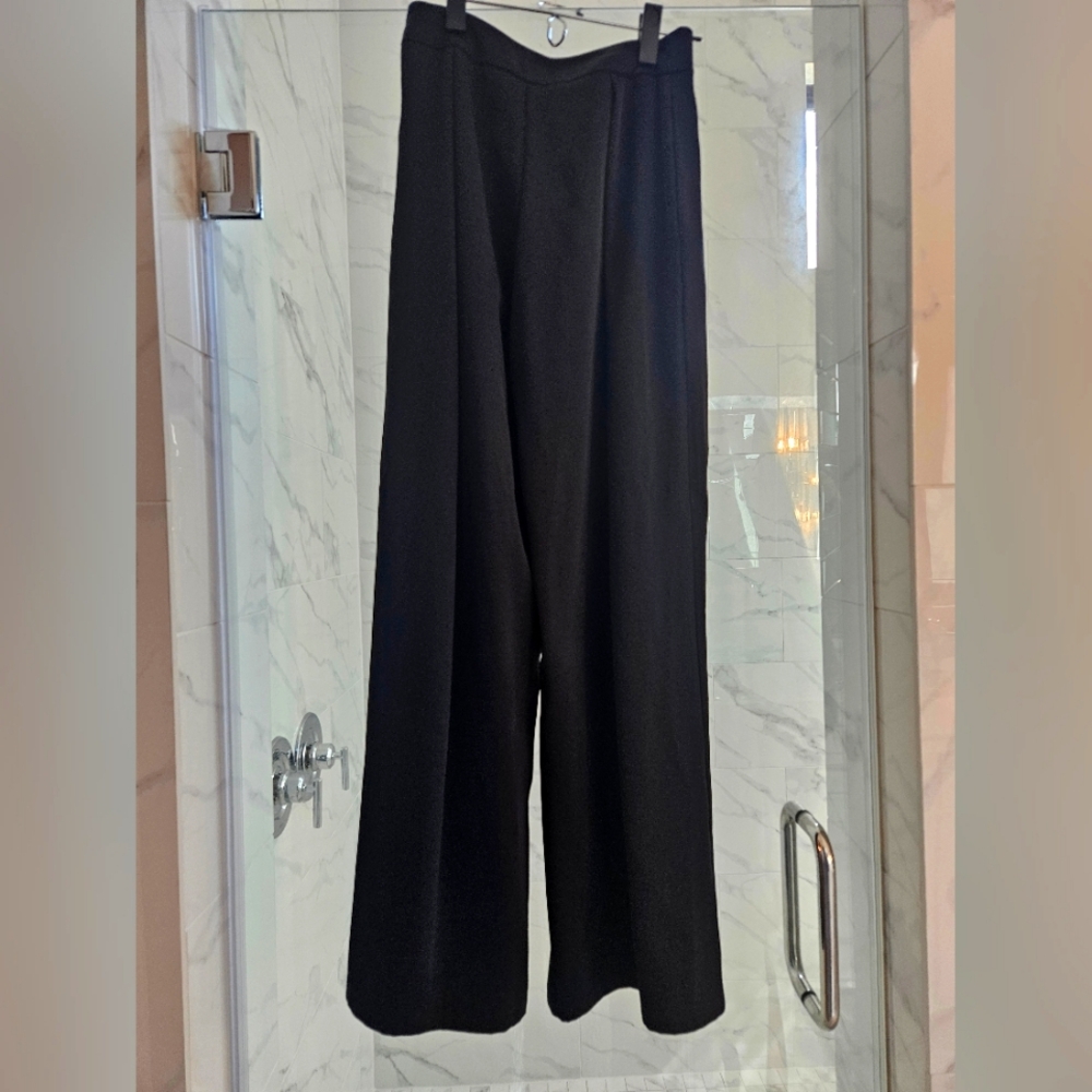 Elegant Black Women's Wide-Leg Pants
